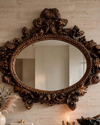 Prestigioso specchio foglia oro anticato