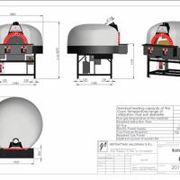 Forno Pizza Professionale VALORIANI Rotativo 140 -