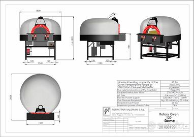 Forno Pizza Professionale VALORIANI Rotativo 140 -