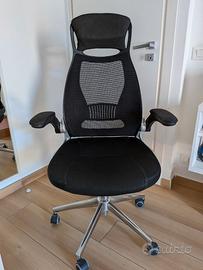 SONGMICS OBN86BK Sedia da ufficio ergonomica