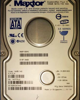 HD Maxtor 160Gb