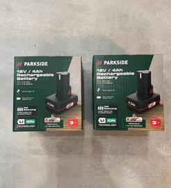 2 batterie 4ah 12v Parkside Nuove