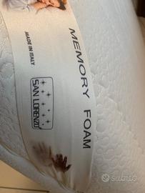 Materasso 1 piazza, più rete a doghe da incasso