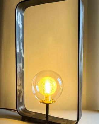 Lampada in acciaio artigianale stile industriale