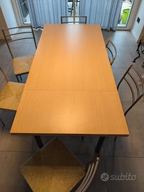 tavolo Scavolini allungabile con set 6 sedie