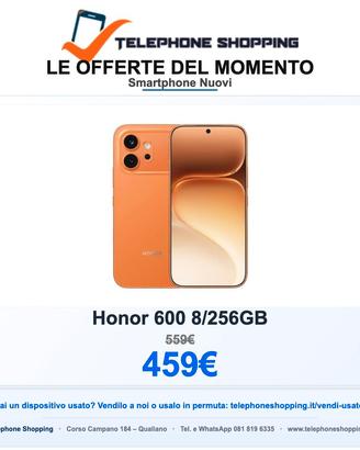 Honor 600 8/256GB Nuovo
