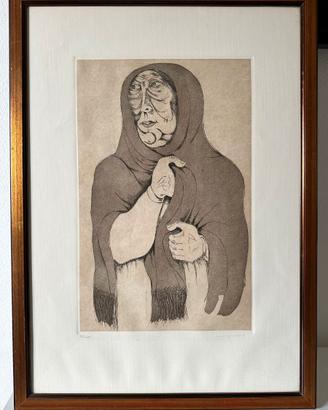 Giuseppe Migneco_Stampa con donna