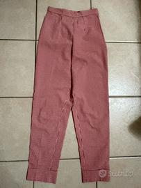 Pantaloni vichy colore rosso e bianco Soft tgS