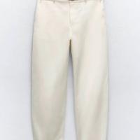 Pantaloni barrel bianchi nuovi