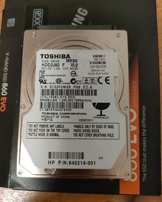 har disk Toshiba 640gb