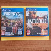 Farcry 5 + Battlefield giochi per PS4