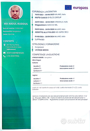 Io sono 5 anni ho lavorato a Milano restaurant mag