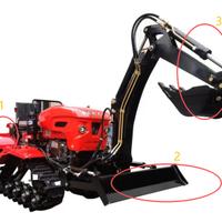 ESCAVATORE PALA CINGOLATO 25HP + 3 ACCESSORI