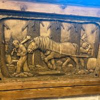 Quadro scolpito in legno