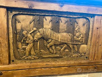 Quadro scolpito in legno