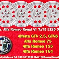 4 pz. cerchi Alfa Romeo A1 7x15 ET25 Alfetta GTV 2