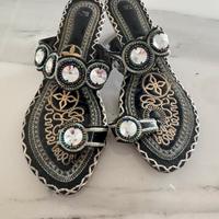 Sandali donna decorati con pietre stile Boho Etnic