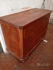 Mobile antico cassettone inizio 900 ciliegio