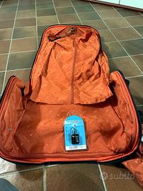 Trolley Fedon con porta abiti e gruccia-blu navy