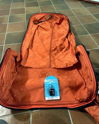 Trolley Fedon con porta abiti e gruccia-blu navy