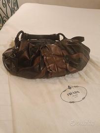 borsa  Ruffled Mordore Leather tote bag 