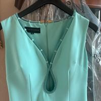 Vestito cerimonia lungo  donna color tiffany
