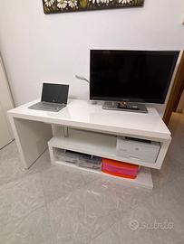 Scrivania girevole bianco laccato