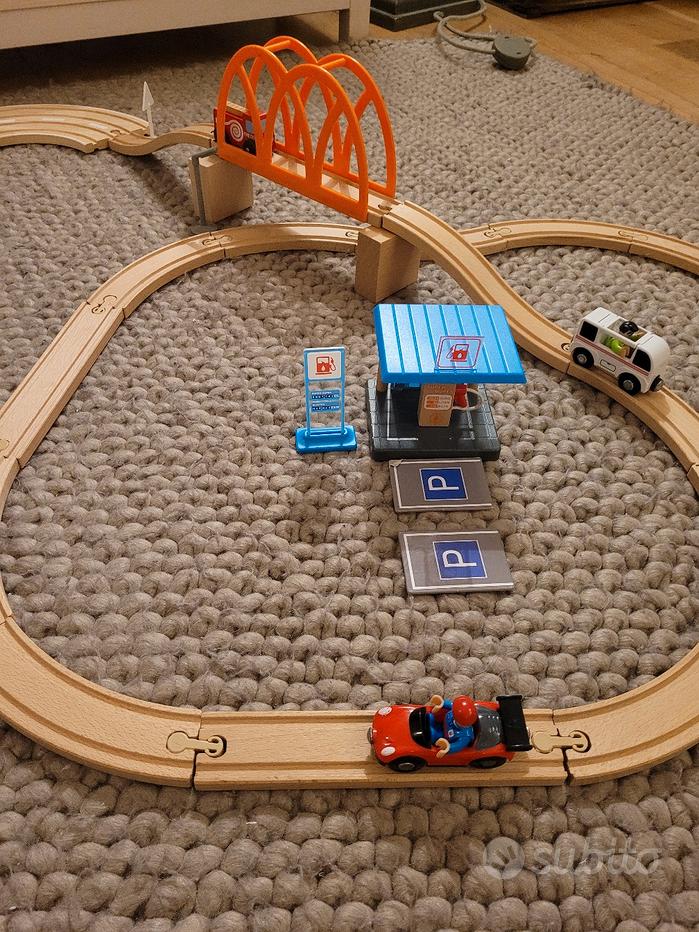 Binari Trenino Legno Amazon Pista Treni Elettrici Set Di 87 Pezzi