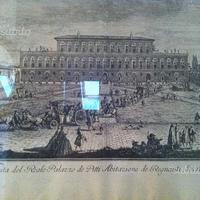 Stampa del 800 di Palazzo Pitti Firenze