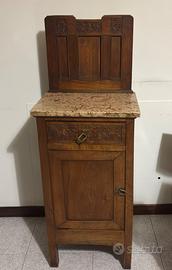 Comodino/mobiletto in legno ANTICO in tarsiato