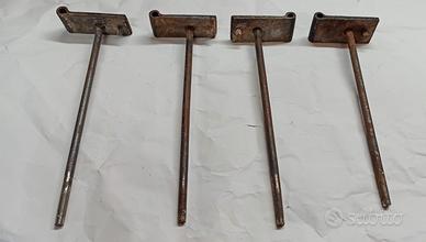 2 coppie vecchi antichi cardini cerniere in ferro