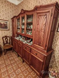 soggiorno  stile barocco in legno massello 