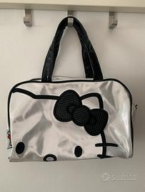 Borsa argento Hello Kitty con tracolla