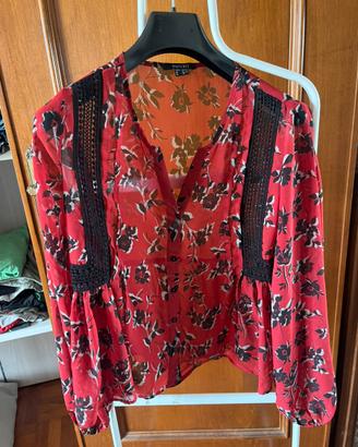 Camicia rossa e nera