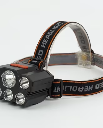 Torcia Testa Lampada Frontale 6 LED Ricaricabile