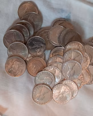 N 50 PEZZI 500 LIRE ARGENTO CARAVELLE 14,5 CADAUNO
