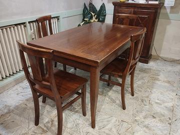 Tavolo noce massello + sedie - ULTIMO PREZZO