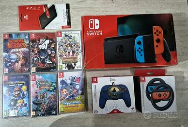 Nintendo Switch boxata + giochi e accessori