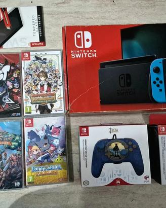 Nintendo Switch boxata + giochi e accessori