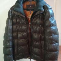 Giaccone i in pelle tg M con cappuccio e pettorina