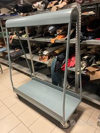 Carrello porta rotoli / in metallo con ruote