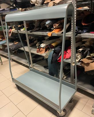 Carrello porta rotoli / in metallo con ruote