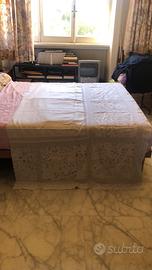 Tovaglia 240x240 Lino Monogramma Corona Burano