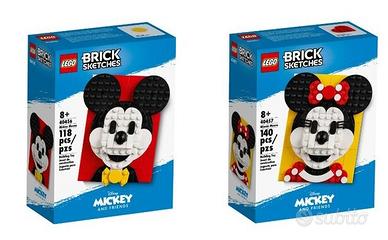 LEGO Brick Sketches 40456 40457 Topolino Minnie