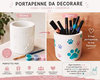 portapenne in gesso da colorare 