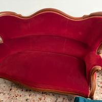 Divano meta dell'ottocento stile Luigi Filippo