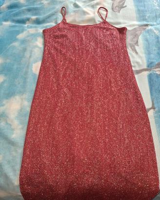 abito rosso con sciarpina