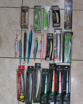 artificiali da spinning, shimano,  jack fin , ima 