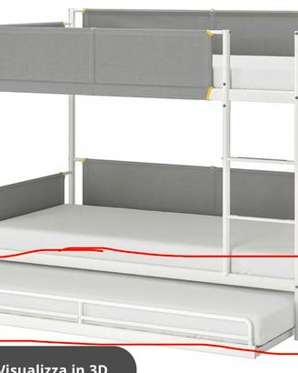 Letto supplementare Vitval Ikea con materasso