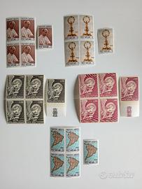 Lotto francobolli Vaticano 1968 nuovi quartine